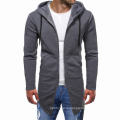 2021 Oversized Autumn And Winter Large Size Loose New Men's Solid Color Long Plus-Size Hoodies